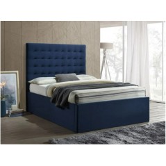 AM Myla 4ft 6 Double Bed Blue Velvet